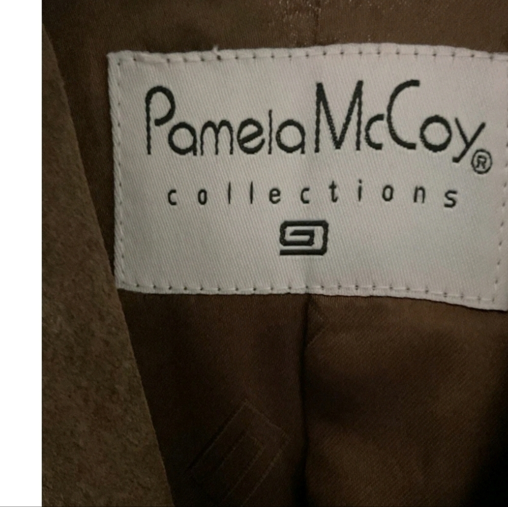 Pamela McCoy Suede Leather Jacket in Rich Brown.pit To Pit 19" - Picture 8 of 8